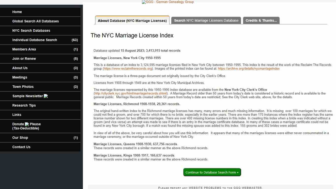 NYC Marriage Licenses - Records Search